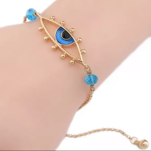 New Item✨ Crystal Blue Evil Eye Bracelet 😍✨ - Picture 3 of 7
